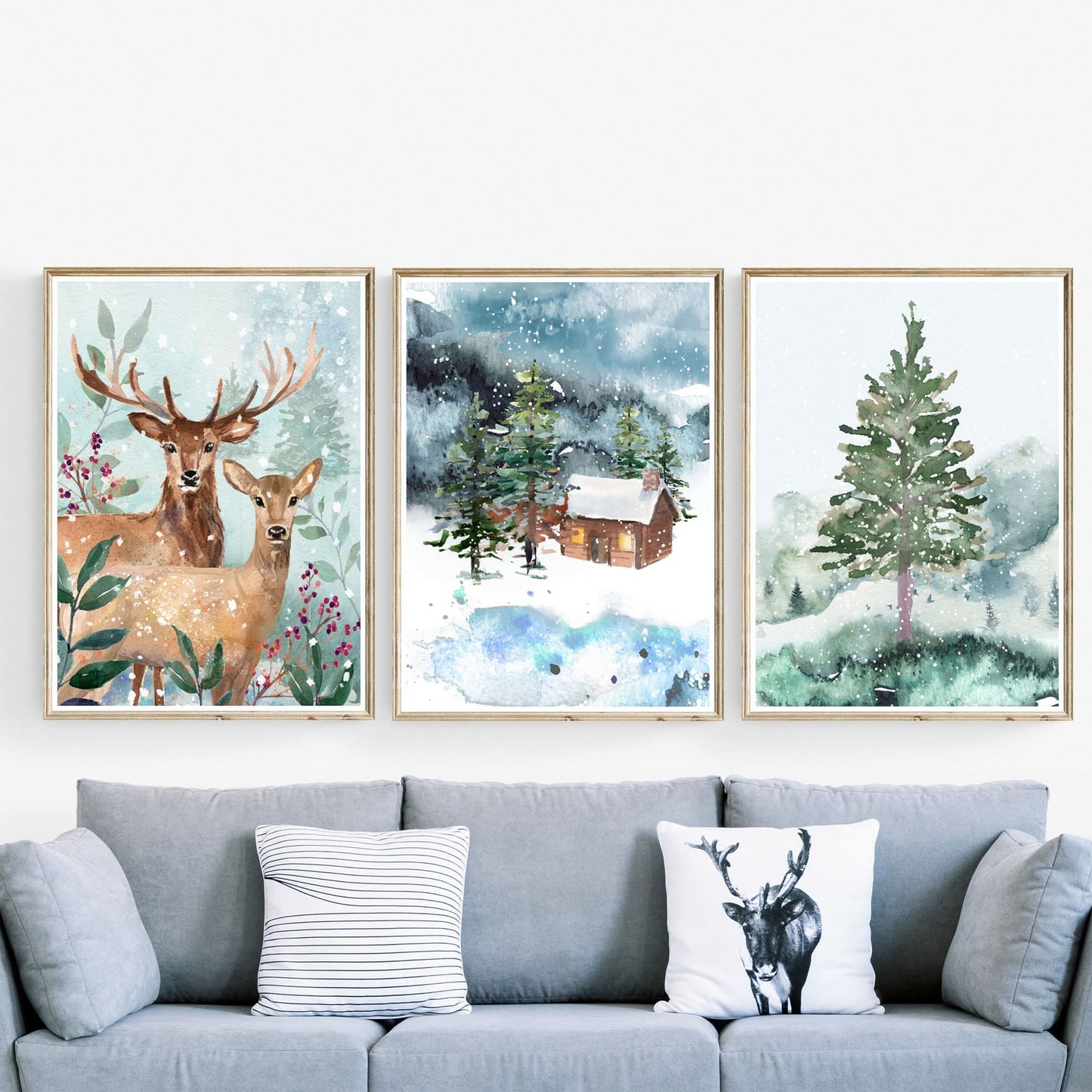 Rustic Christmas Wall Art - 100 Prints