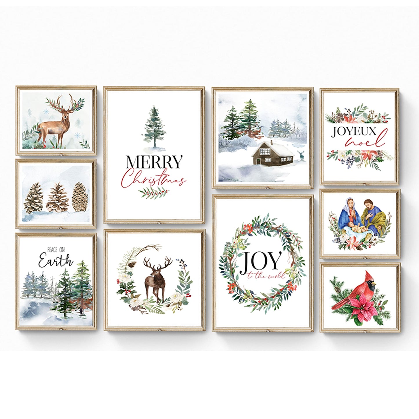 Rustic Christmas Wall Art - 100 Prints