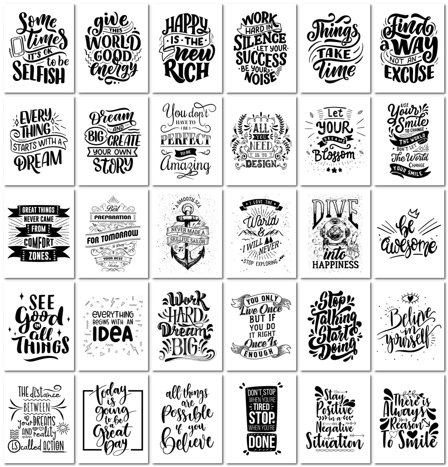 Motivational Wall Art - 100 Prints