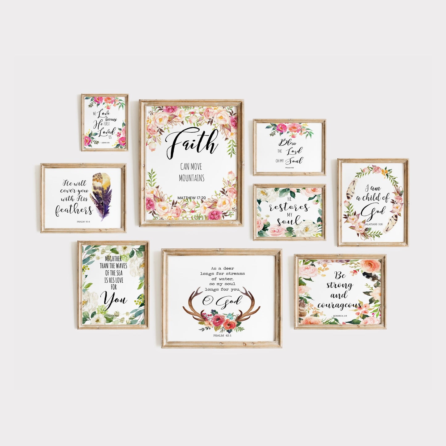 Floral Verses Wall Art - 50 Prints