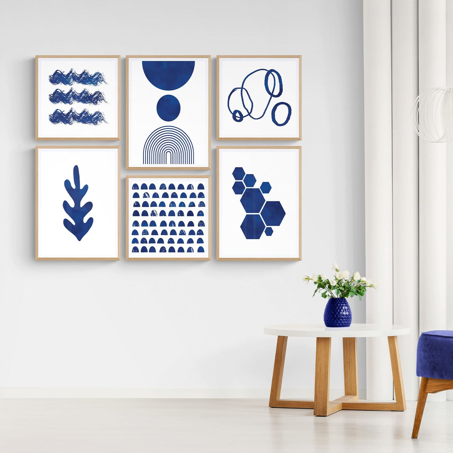 Navy Blue Abstract Art - 500 Prints
