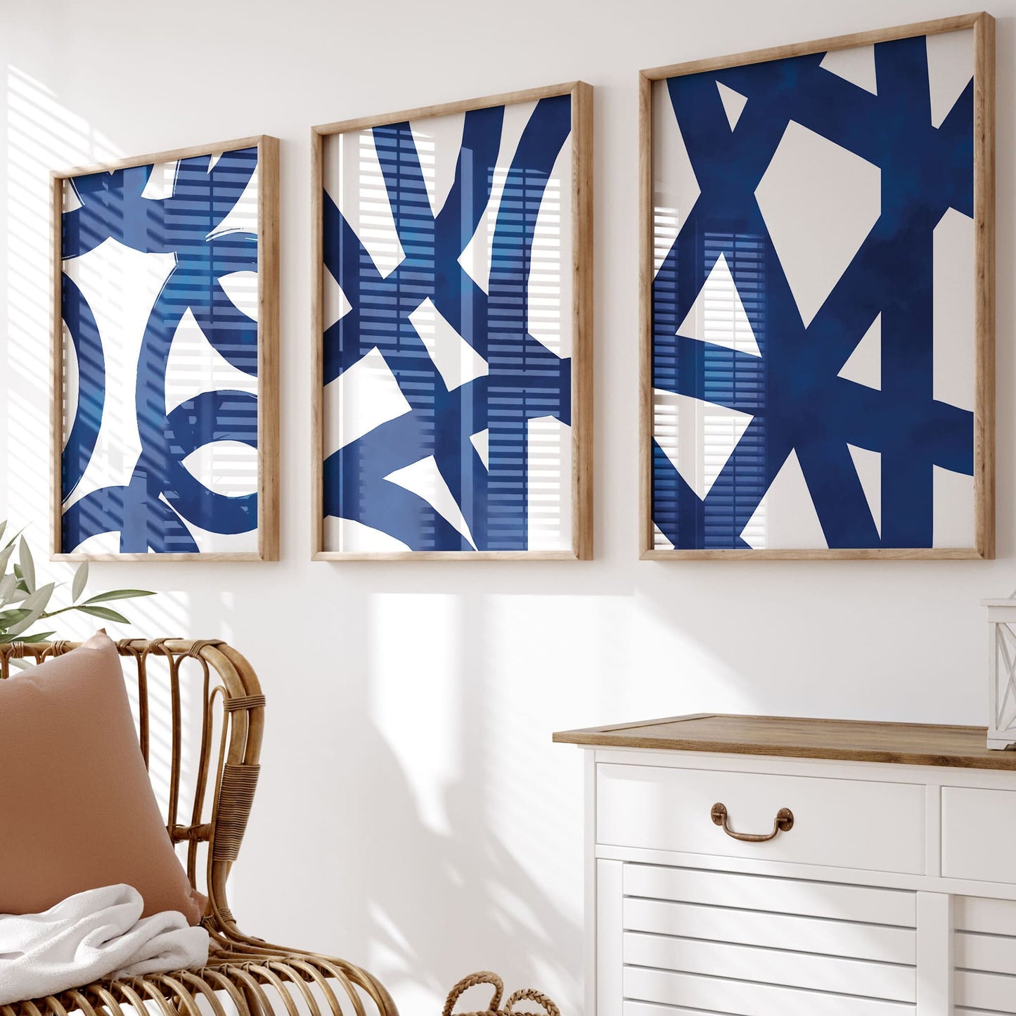 Navy Blue Abstract Art - 500 Prints