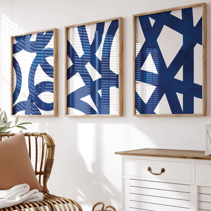 Navy Blue Abstract Art - 500 Prints