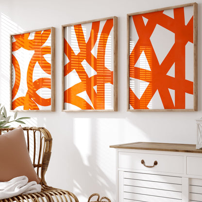 Orange Abstract Art - 500 Prints
