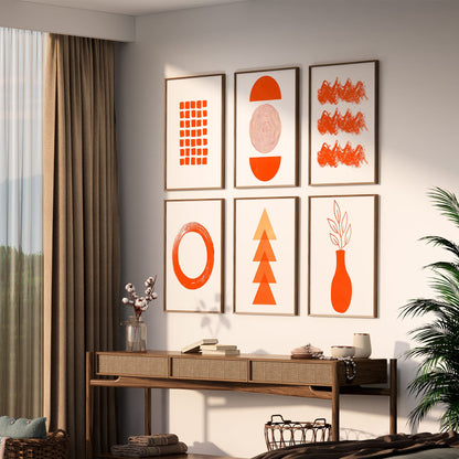 Orange Abstract Art - 500 Prints