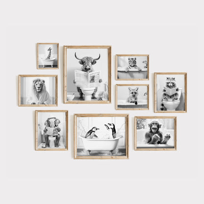 Bathroom Animals Wall Art - 300 Prints