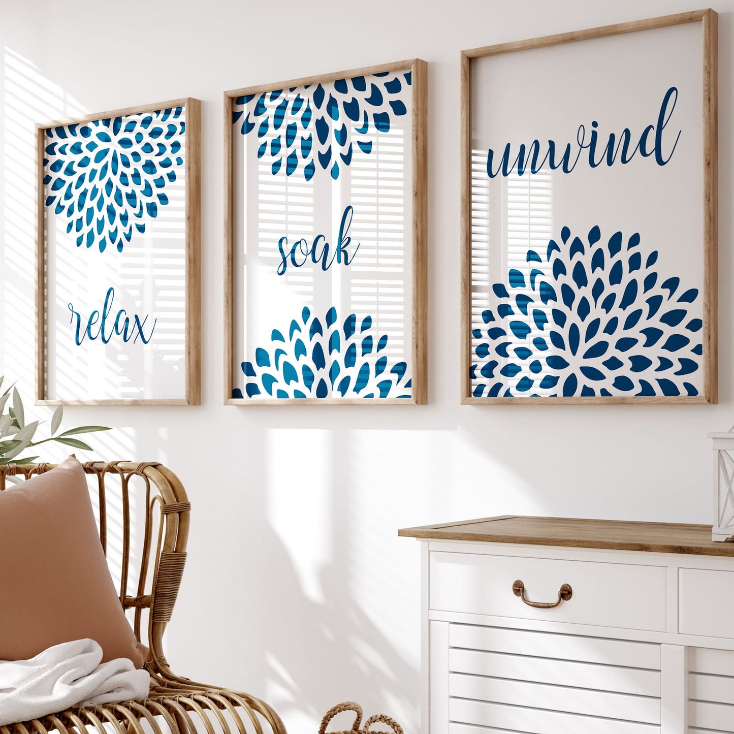 Blue Bathroom Wall Art - 200 Prints