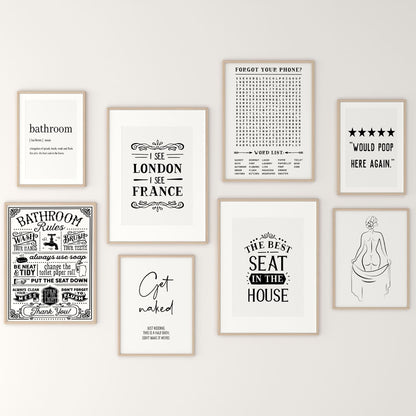 Bathroom Wall Art - 200 Prints