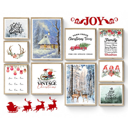 Rustic Christmas Wall Art - 100 Prints