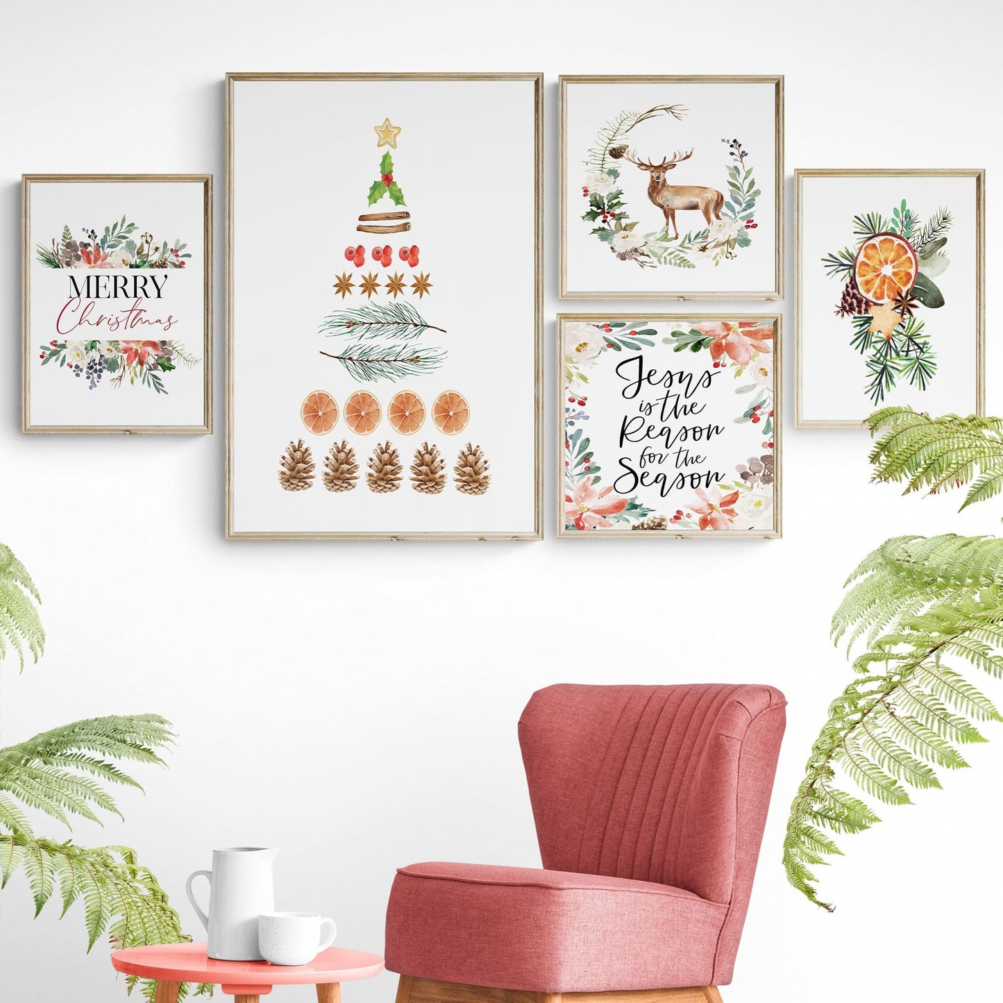 Rustic Christmas Wall Art - 100 Prints