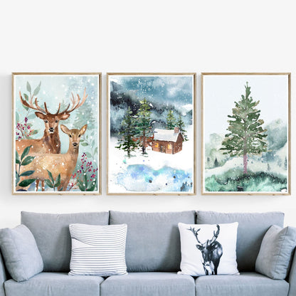 Rustic Christmas Wall Art - 100 Prints