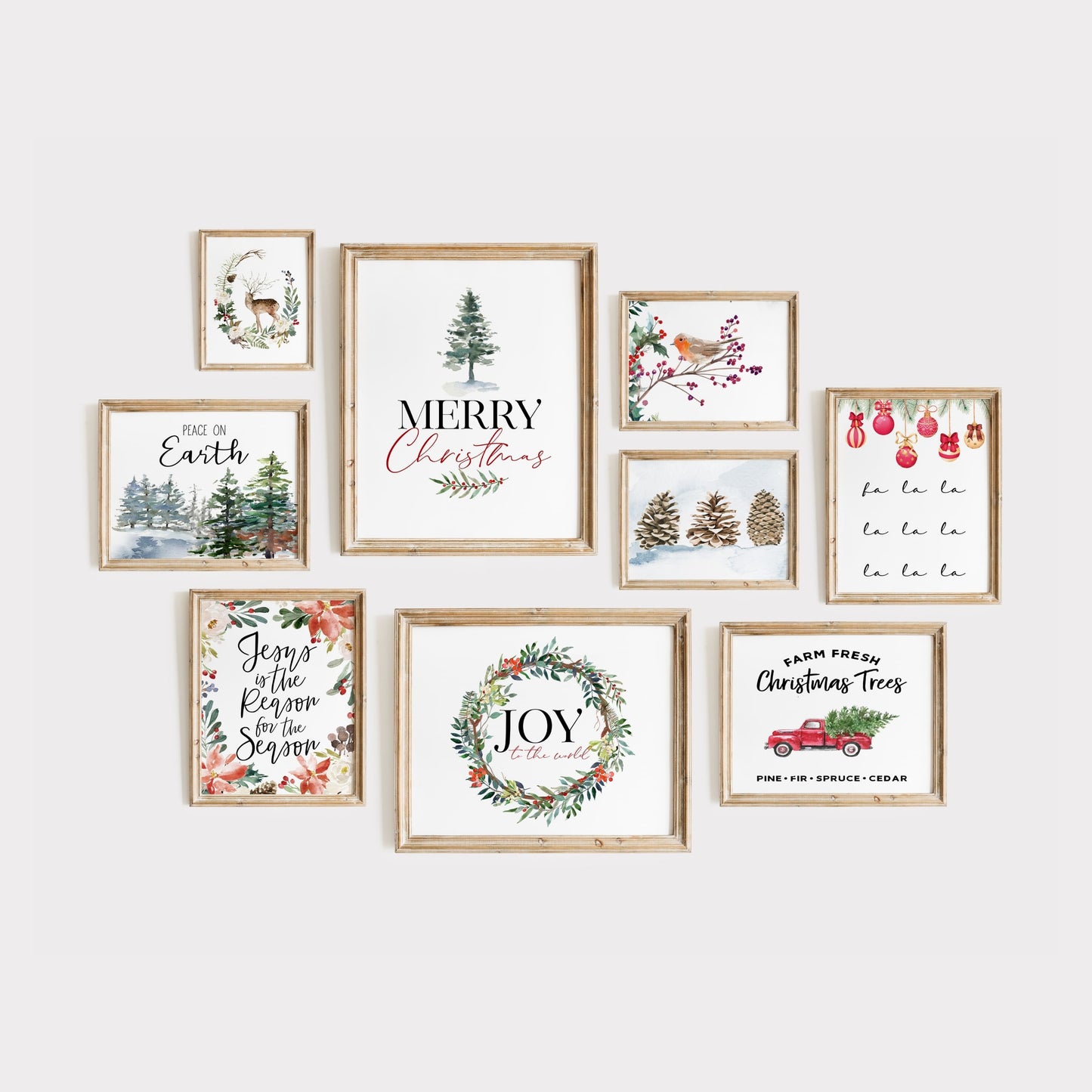 Rustic Christmas Wall Art - 100 Prints