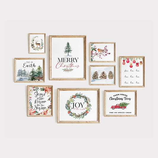 Rustic Christmas Wall Art - 100 Prints