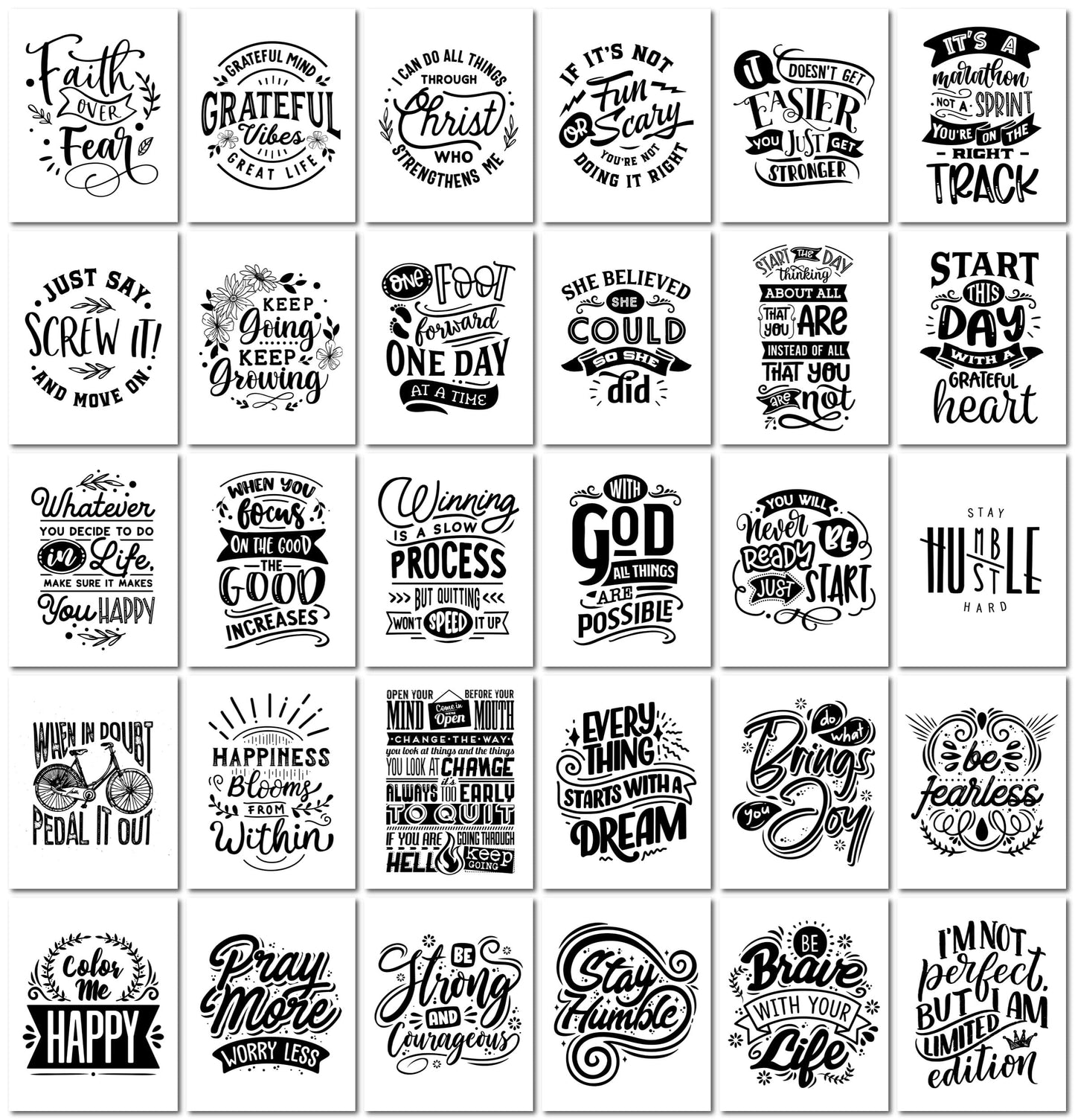 Motivational Wall Art - 100 Prints