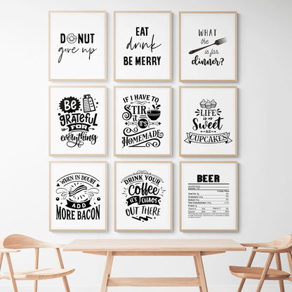 Kitchen Typography Art - 200 Prints