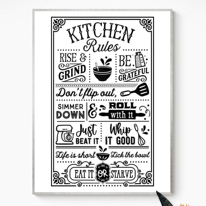 Kitchen Typography Art - 200 Prints