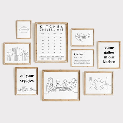 Kitchen Line Art - 150 Prints