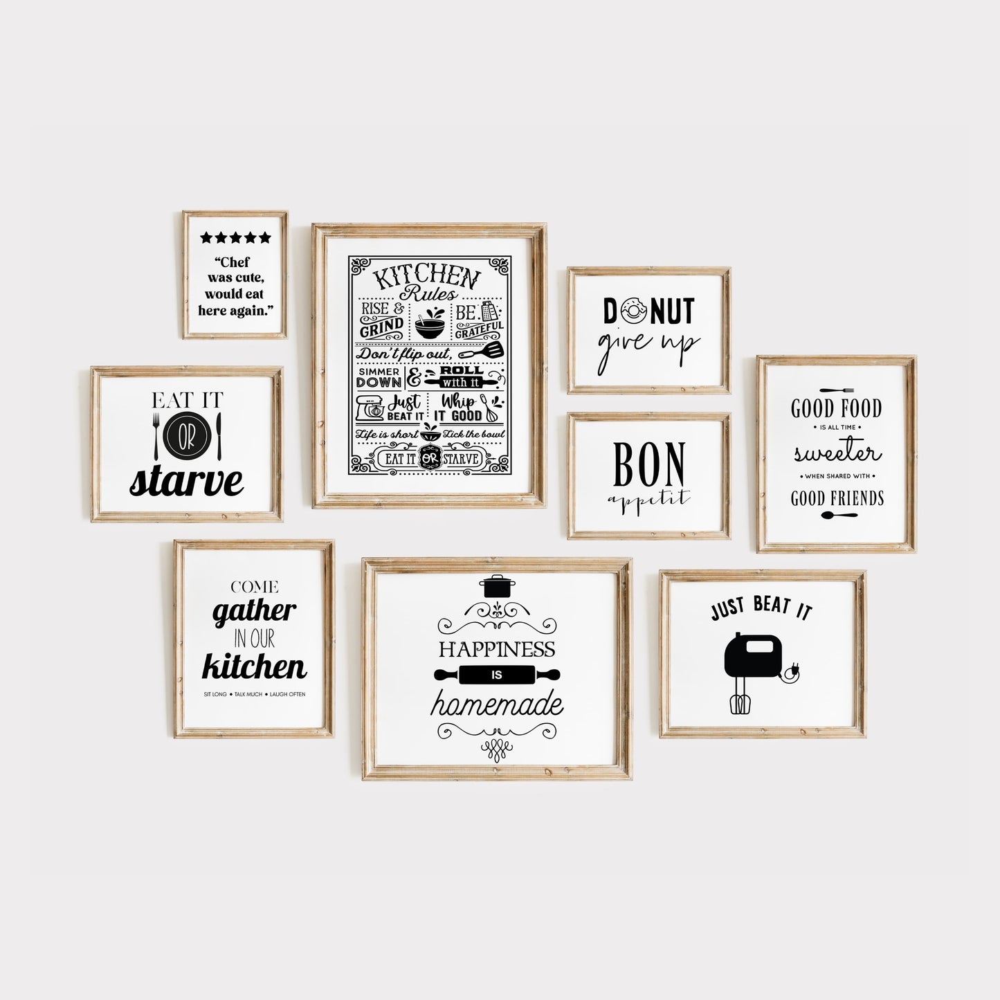 Kitchen Typography Art - 200 Prints
