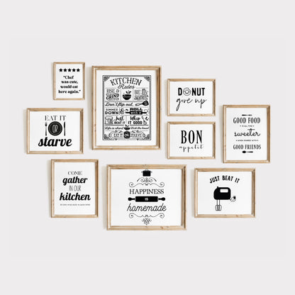 Kitchen Typography Art - 200 Prints
