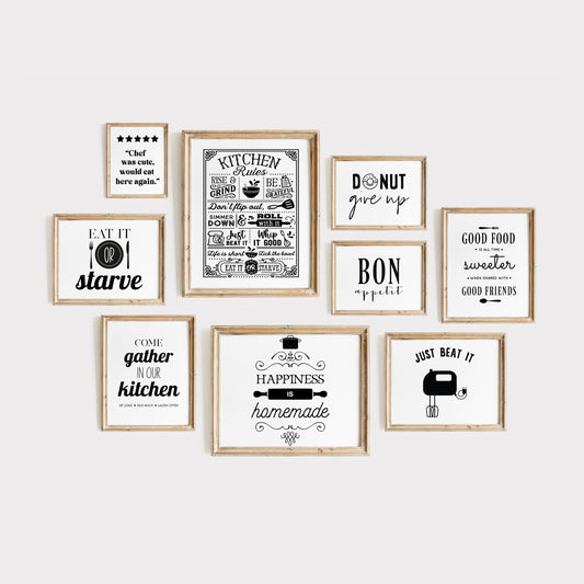 Kitchen Typography Art - 200 Prints