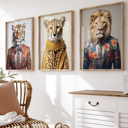 Retro Fashion Animals Art - 100 Prints