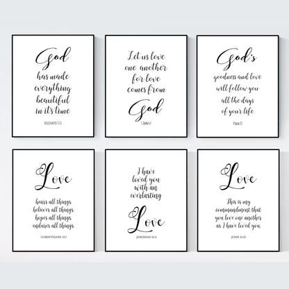 Verses Typography Wall Art - 50 Prints