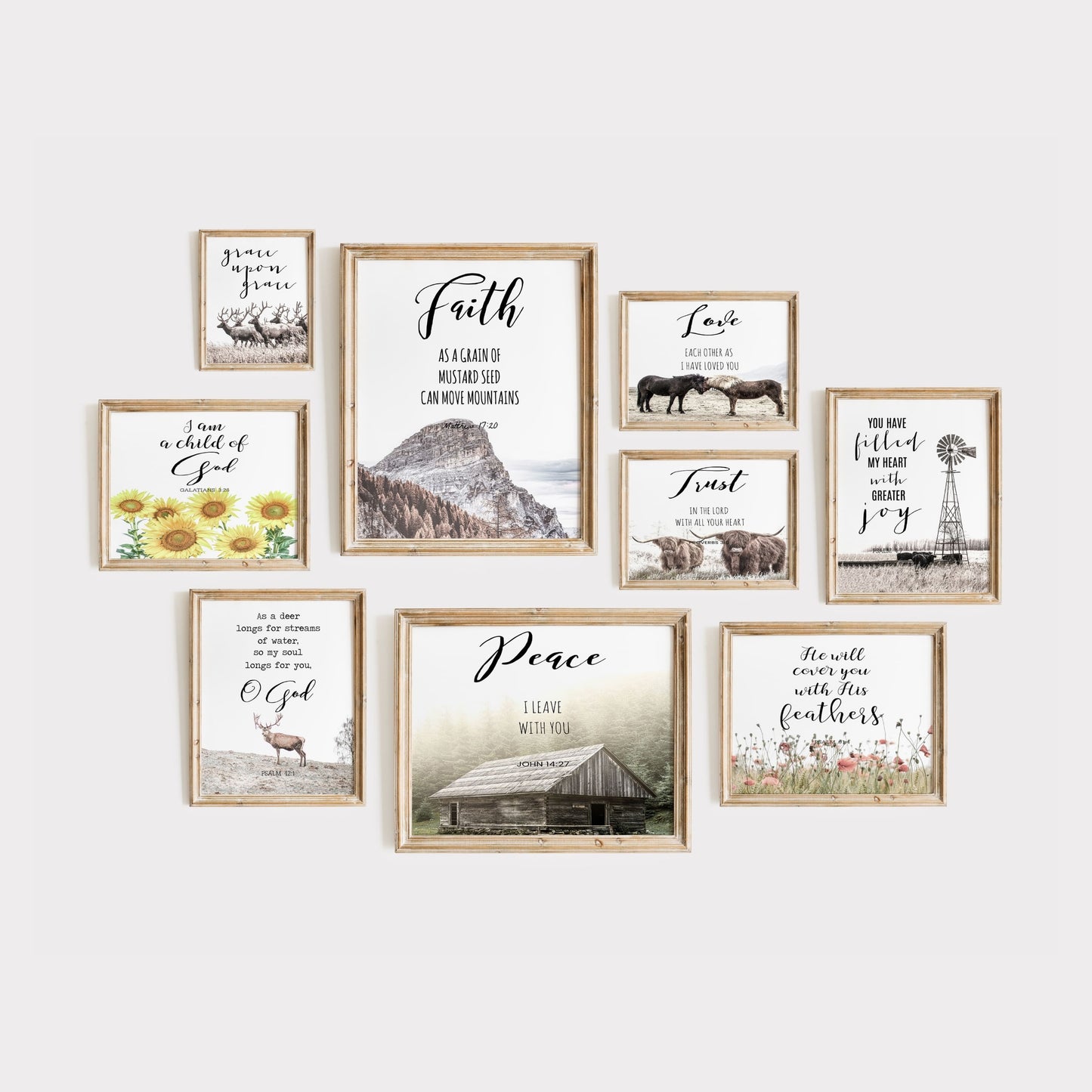 Farmhouse Verses Wall Art - 50 Prints