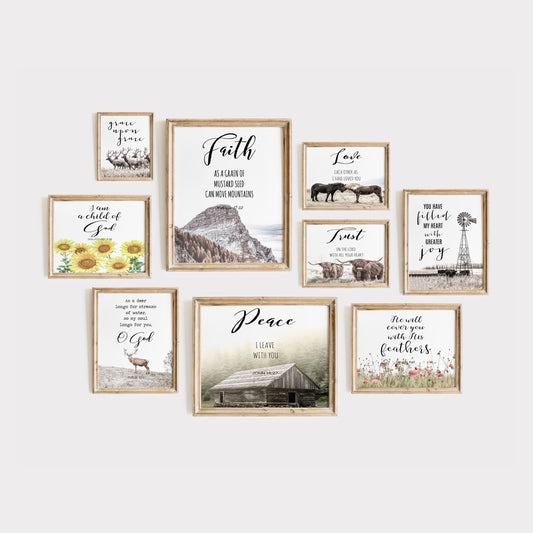 Farmhouse Verses Wall Art - 50 Prints