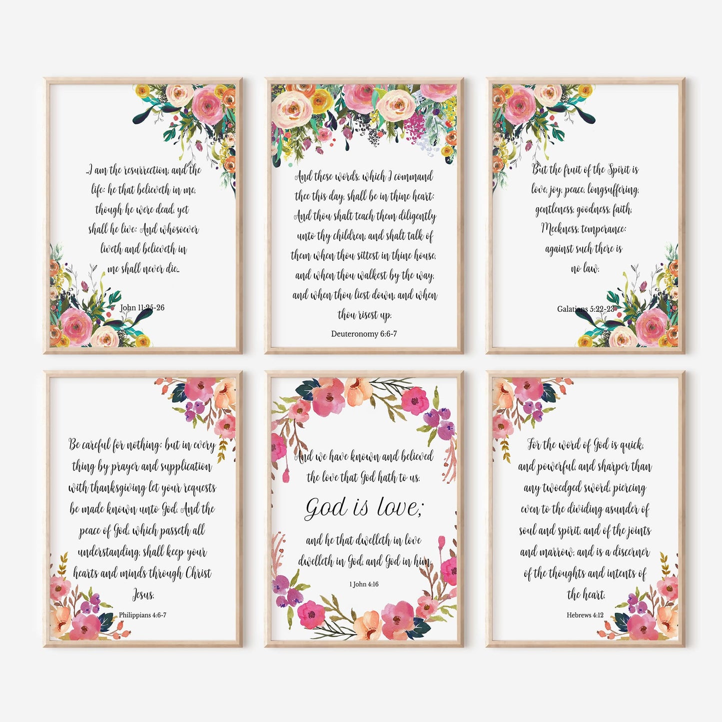 KJV Verses Wall Art - 50 Prints