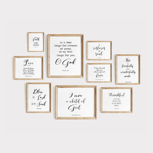 Verses Typography Wall Art - 50 Prints