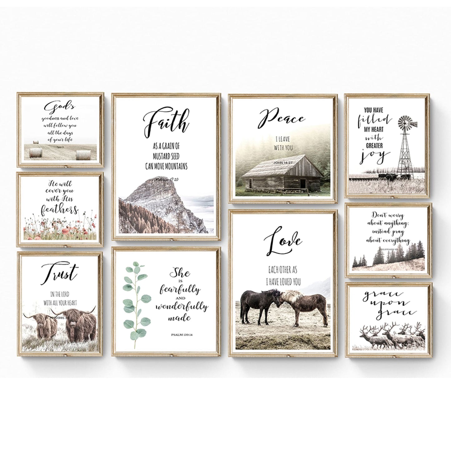 Farmhouse Verses Wall Art - 50 Prints