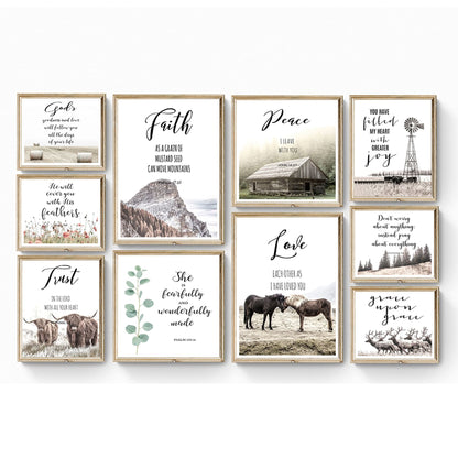 Farmhouse Verses Wall Art - 50 Prints