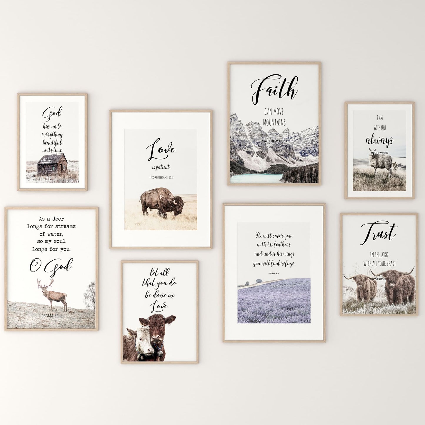 Farmhouse Verses Wall Art - 50 Prints