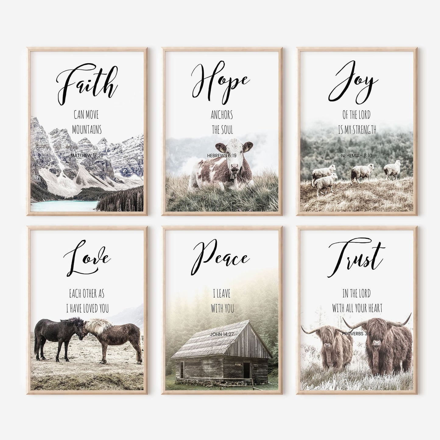 Farmhouse Verses Wall Art - 50 Prints