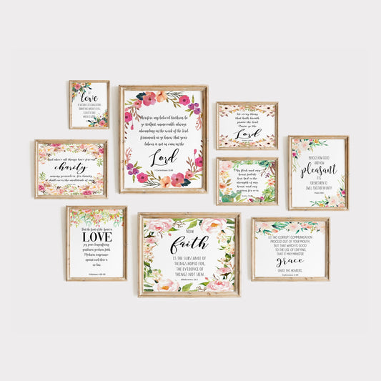 KJV Verses Wall Art - 50 Prints