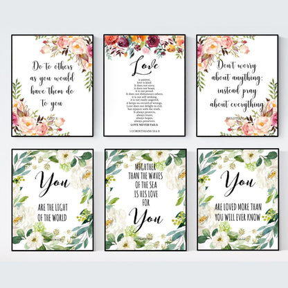 Floral Verses Wall Art - 50 Prints