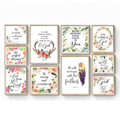 Floral Verses Wall Art - 50 Prints